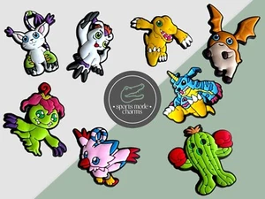 Digimon - Dijes Jibbitz para zapatos Crocs - Juego Dragón Dibujos Animados Niños Años 90 - Imagen 1 de 10
