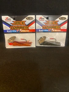 2 Lot Z Man Evergreen Jack Hammer 2- 1/2 oz custom bladed bass jigs 2 COLORS - Picture 1 of 3