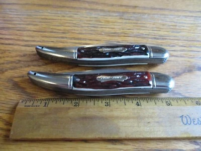 2 Fish Knives 2 Blade Scaler NOS Colonial Knife USA Stainless - Image 1 of 4