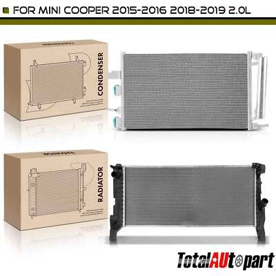 2Pcs Radiator&AC Condenser Cooling Kit for Mini Cooper 2015-2016 2018-2019 2.0L - Image 1 of 4