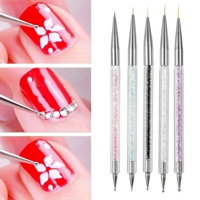5-teiliges UV Gel Nail Art Design Set Punkte Malen Zeichnen Pinsel Stift Werkzeuge