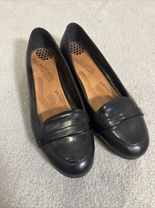 FF2 Fitflop F-Pop Patent Leather Flats Black Comfort Size EU 37.5 US 6.5 - Picture 1 of 9
