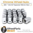 Wheel Nuts (20) 14x1.5 Chrome for Jeep Gladiator 20-22 on Aftermarket Wheels