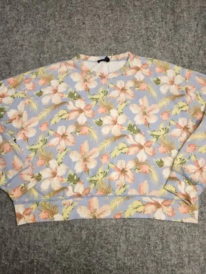 Polo Ralph Lauren Sudadera Mujer Grande Estampado Floral Terry Francés Cuadrado Crew Foto 1 de 4