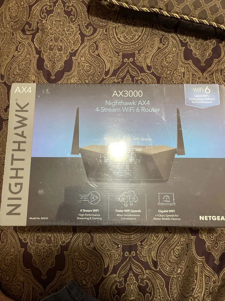 NETGEAR RAX35 Nighthawk AX4 4-Stream WiFi 6 Router - Image 1 of 4