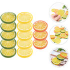  13 pièces simulation fruit citron faux tranches de citron décorations accessoires en plastique