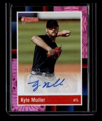 Kyle Muller 2022 Panini Donruss Retro 1988 Pink Fireworks #KM Auto #.199 - Image 1 of 2