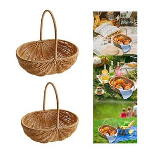 Storage Basket Candy Basket Camping Picnic Basket Breathable Flower Basket - Picture 1 of 15