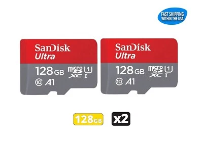 Sandisk Ultra 128GB MicroSD Memory Card Steam Deck Nintendo Switch 3DSXL(2 PacK) - Image 1 of 2