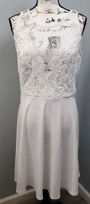 Vestido sin mangas Grace Karin para mujer 2XL blanco de encaje transparente bordado sin mangas cremallera trasera Foto 1 de 4