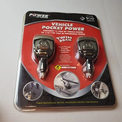 Power On Board Vehicle Pocket Power Twin Pack 100 Watt Brand New KLY - Image 1 of 2