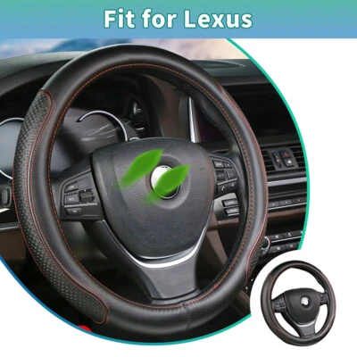 For LEXUS IS300 RX350 IS350 15" Car Steering Wheel Cover Genuine Leather - Image 1 of 4