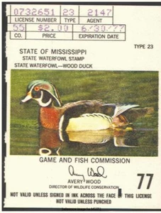 D2K Mississippi Duck Stamp 1976 $2.00 - Picture 1 of 1