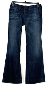 Lucky Brand Dungarees Women's Denim Flare Leg Dark Wash Jeans - Size 29 (8) - Picture 1 of 10