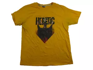 Heretic Heavy Metal Band T Shirt Yellow SZ XXL - 00387 - Picture 1 of 4