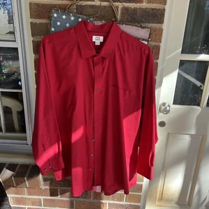 Cutter & Buck Mens Stretch Red Big & Tall Button Down Shirt 2xb 2tg - Picture 1 of 2