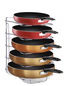 Simple Trending Adjustable Pan and Pot Lid Organizer Rack Holder - Picture 1 of 8