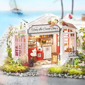 Rolife Puppenhaus Miniatur Möbel DIY Holz Puppenhaus Kit mit LED Kinder Geschenk - Bild 1 von 10