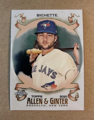 2021 Topps Chrome Allen & Ginter #61 Bo Bichette Baseball Card - Image 1 of 2