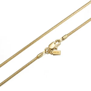 18ct Heavy Yellow Gold Plated Snake Chain Necklace - USA Made - Foto 1 di 3