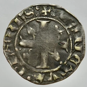 AVIGNONE - URBANO V 1362-1370 -AG/ 1/4 QUARTO DI GROSSO RARA ! - Picture 1 of 2