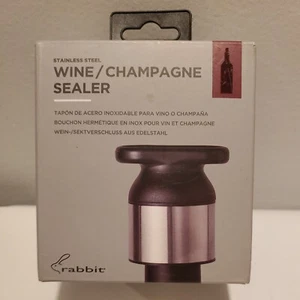 Rabbit - Stainless Steel Store in Place Wine and Champagne Bottle Sealer - Picture 1 of 4