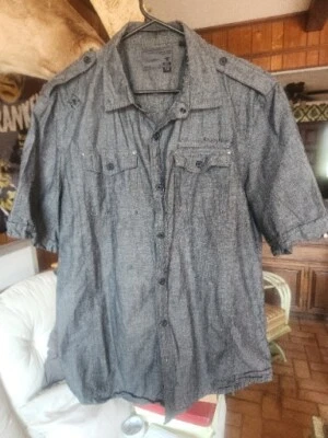 Mens 2006 Ocean Current Med Black Short Sleeve Button Down Casual Shirt - Image 1 of 4