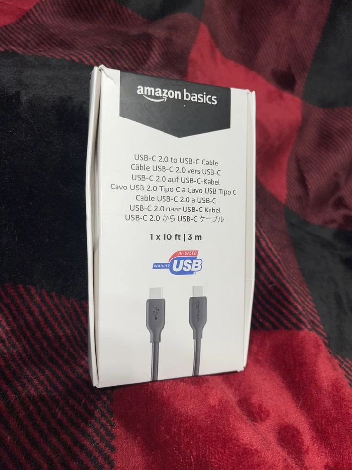AMAZON BASICS USB C Fast Charging 60W 10 Foot Cable USB-C to USB-C. (WTF2) - Image 1 of 1