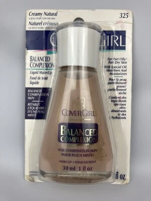 VTG 1980s COVERGIRL Balanced Complexion Liquid Foundation Creamy Natural 325 - Image 1 of 4