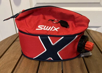 Paquete de botella de agua Swix Fanny | Cinturón aislante para bebidas | Rojo y azul marino | ¡Nuevo equipo! Foto 1 de 4