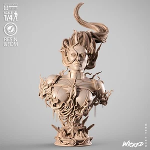3D gedruckte Fan Art Captain Marvel Portrait Büste von Wicked - Bild 1 von 13
