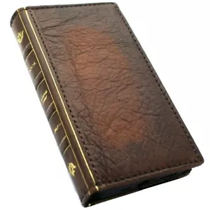 Custodia vera pelle vintage per Apple iPhone 13 Pro libro Bibbia portafoglio cover olio - Foto 1 di 11