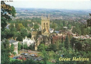 Worcestershire Postcard - Malvern Priory from St Anne's Wall - Gt Malvern ZZ351 - Picture 1 of 2
