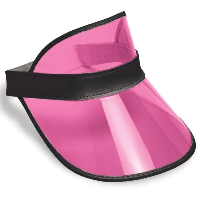 Visera ajustable para distribuidores de plástico Cerise transparente gorra solar casino Vegas juegos de azar Foto 1 de 1