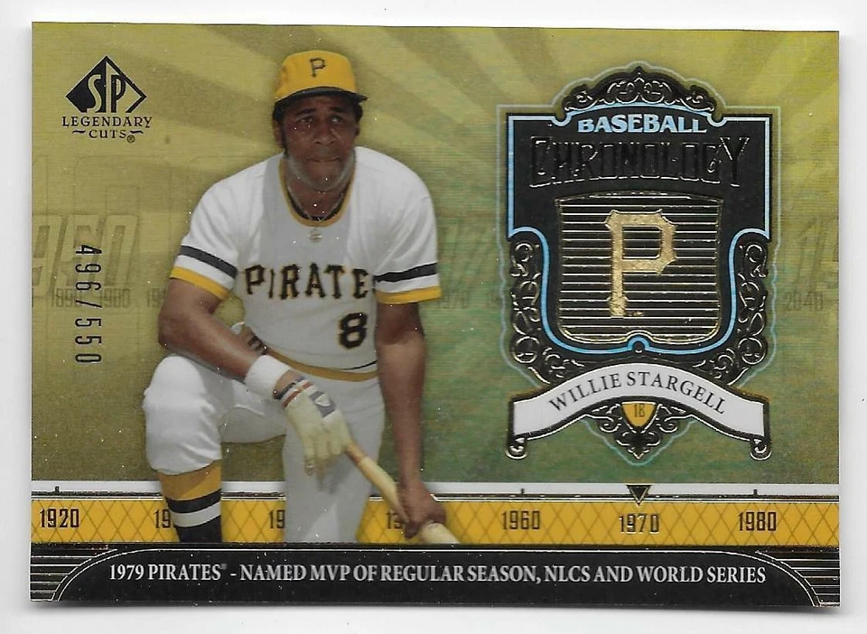 2006 SP LEGENDARY CUTS BASEBALL CHRONOLOGY GOLD #BCST Willie Stargell #496/550 - Image 1 of 1