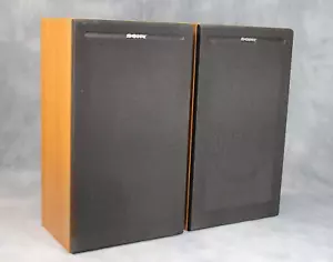 Sony SS-51B Vintage Wooden Cased HiFi Stereo Speakers 2 Way 36w 8 Ohms Working - Picture 1 of 5