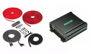 Kicker KMA150.2 150W 2-Channel Marine Amplifier w/ Free Belva 8 Gauge Amp Kit - Picture 1 of 11
