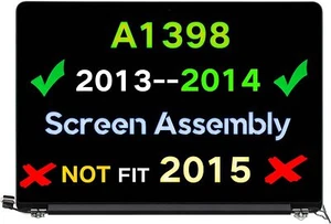 15" MacBook Pro Retina A1398 Screen Display LCD Assembly Late 2013 Mid 2014 / A+ - Picture 1 of 7