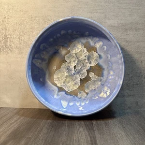 Janet Duchesneau Art Pottery Bowl 8 & 3/4" Blue Crystalline Glaze New Hampshire - Picture 1 of 6