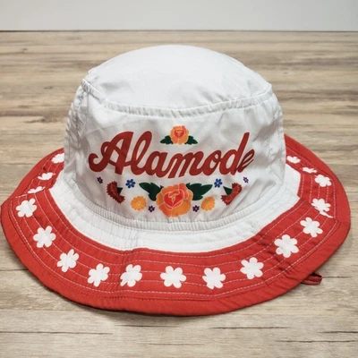 Шляпа Alamode кепка ремень назад белый красный цветочный вышитый след мужской графический - Изображение 1 из 4
