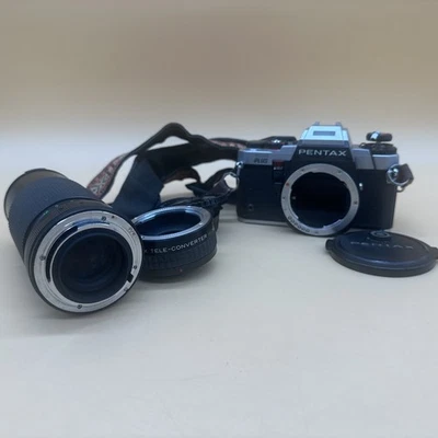 Pentax Program Plus 35mm SLR Camera With SMC Pentax 105mm Lens FOR PARTS - Image 1 of 4