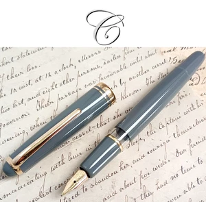 Vintage 1950er Montblanc Füller Nr 252 in Grau | 14K Flügel-Feder Stärke OM - Picture 1 of 20