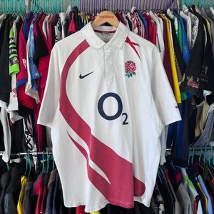 NIke England Rugby World Cup 2007 Jersey Polo Tshirt Size XXL - Picture 1 of 10