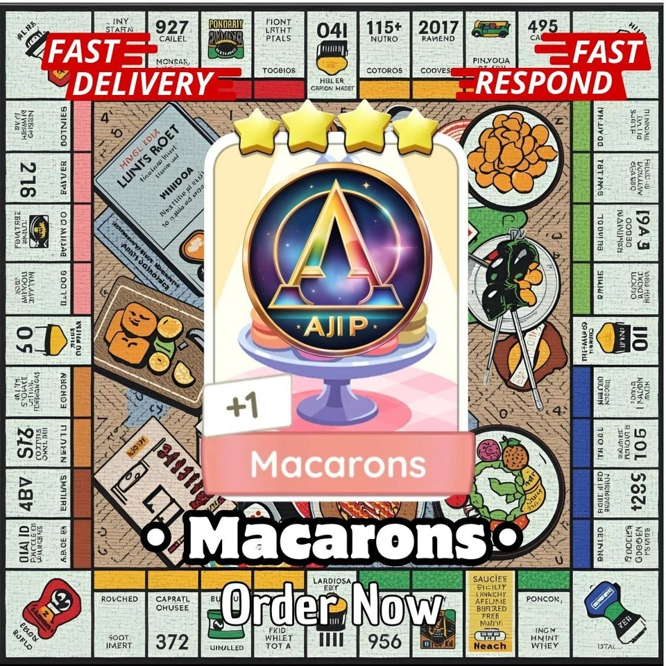 Macarons 4 Stars Sticker - Bon Appetit Album Set 13 ⚡⚡ fast delivery ⚡⚡ - Image 1 of 1