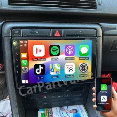 Radio estéreo GPS Carplay para coche para Audi A4 2000-2009 Wifi GPS FM 32G Android 15.0 Foto 1 de 4