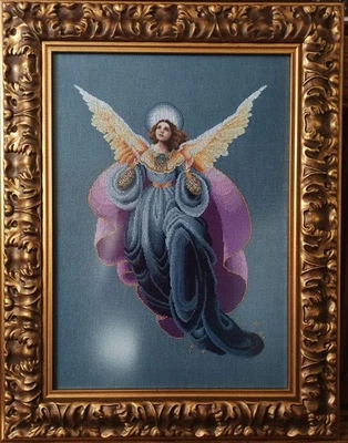 Lavender & Lace Cross Stitch Pattern ANGEL OF THE MORNING LL53 - Image 1 of 2