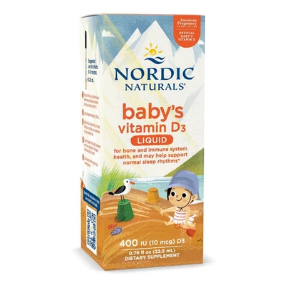 NORDIC NATURALS, BABY'S Vitamin D3 400IU Knochen Immunsystem 22,5 ml SUPER PREIS - Bild 1 von 4
