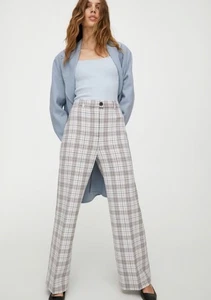 Aritzia Wilfred Francesca High Waisted Wide Leg Check Pant Size 6 - Bild 1 von 13