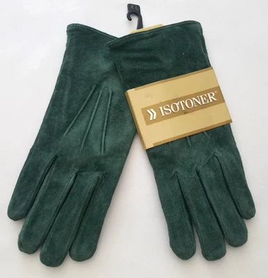 Nuevo ISOTONER Ever Green Cuero Gamuza Guantes Diarios Para Mujer Talla XL Foto 1 de 3