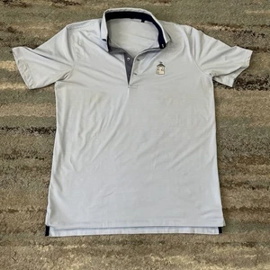 Greyson Shirt Men's M Gray White Striped Short Sleeve Stretch Golf Polo - Picture 1 of 6